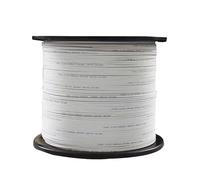 Singlemode d'intérieur 1 Simplex Fibra Drop 1 Core 1 rouleau câble goutte optique 1000 m FTTH avec fils d'acier un noyau deux lignes de fibre