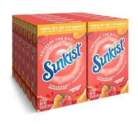 Singles To Go! Sunkist Mélange à boissons, fraise mandarine, 72 paquets