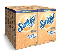 Singles To Go! Sunkist Mélange pour boissons gazeuses Pêche 72 sachets