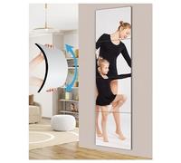 singmay Lot de 4 Carreaux de Miroir Mural Compact en Acrylique de 10 x 10 Pouces,incassables, Grand Corps,sans Cadre et Auto-adhésifs,idéaux pour la Salle de Bain,la Salle de Sport à Domicile