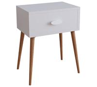 SingolL table de nuit 1 tiroir blanc.