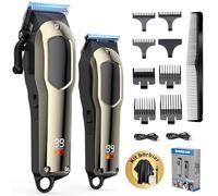 Singphere Tondeuse Cheveux Hommes - Tondeuse à Cheveux Professionnelle et Tondeuse à Barbe Pour Homme, Kit Tondeuse Finition et T-lames Trimmer, Tondeuse Cheveux et Barbe Homme Famille Set
