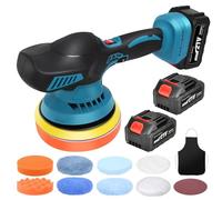SINGTIP Polisseuse Voiture Sans Fil 21V avec 2×3.0Ah Batteries - 2025 Améliorée Polisseuse Orbitaleà, Akku Poliermaschine 6 Vitesses pour le Polissage et l’Entretien de la Carrosserie