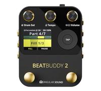 Singular Sound BeatBuddy Mini 2 Pédale d'effet (9 batteries, 24 genres, plus de 200 styles, pédale de batterie pour guitare et basse, utilisation simple, avec affichage LED)