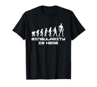 Singularity Is Here Évolution Humains Vers Robots IA Future T-Shirt