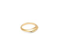 SINGULARU - Bague Crush. Laiton avec Finition Dorée à l'Or 18Kt. Bijoux pour Femme. Taille 10