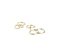 SINGULARU Bague Pack de 5 bagues Nefertiti Acier Plaqué Or Bijoux pour femmes