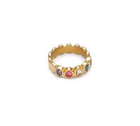 SINGULARU Bague Sirène Colors Acier Plaqué Or Bijoux pour femmes