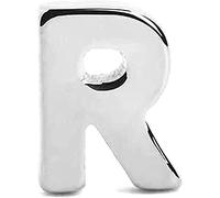 SINGULARU - Boucle d’Oreille Simple Letter Argent. Initiale en Argent Sterling 925 avec Finition Plaqué Rhodium. Fermoir Papillon. Bijoux pour Femme. Lettre U