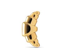 SINGULARU - Boucle d'oreille à l'unité Croissant. Laiton avec Finition Plaqué Or 18 Carats et Fermoir en Silicone. Bijoux pour Femme.