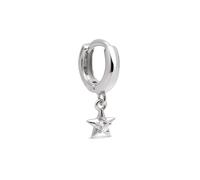 SINGULARU - Boucle d'Oreille Dance Star. Argent avec Placage au rhodium et Zirconee. Bijoux pour Femme.