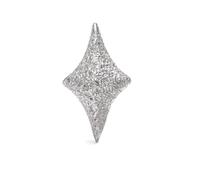 SINGULARU - Boucle d'Oreille Organic Star Spark. Argent avec Placage au rhodium. Bijoux pour Femme.
