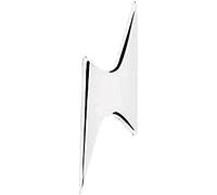 SINGULARU - Boucle d'oreille seule Éclair Argent. Argent sterling 925 avec finition plaqué rhodium. Fermoir poussette. Bijoux pour femme.