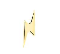 SINGULARU - Boucle d'oreille seule Éclair. Argent sterling 925 avec finition plaqué or 18 carats. Fermoir poussette. Bijoux pour femme.