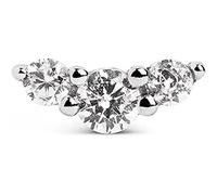 SINGULARU - Boucle d'oreille seule Freesia Spark Argent. Argent sterling 925 avec finition plaqué rhodium. Fermoir poussette. Bijoux pour femme.