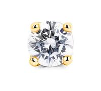 SINGULARU - Boucle d'oreille seule Mini Spark. Argent sterling 925 avec finition plaqué or 18 carats. Fermoir poussette. Bijoux pour femme.