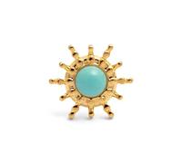 SINGULARU - Boucle d'Oreille Solea. Acier avec Plaqué or 18 carats et Pierre naturelle. Bijoux pour Femme.