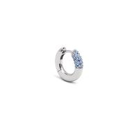SINGULARU - Boucle d'oreille unique Aro Alma Pink. Laiton plaqué or 18 Kt ou rhodium, ornée de zirconias. Fermoir congo/click. Bijoux pour femme.