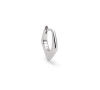SINGULARU - Boucle d'oreille unique Aro Point. Laiton plaqué or 18 Kt ou rhodium, avec motif rond et zirconias. Bijoux pour femme.
