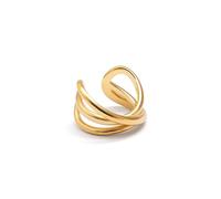 SINGULARU - Boucle d'oreille unique Ear Cuff Triple Cross. Laiton avec finition plaqué or 18Kt ou rhodium. Bijoux pour femme