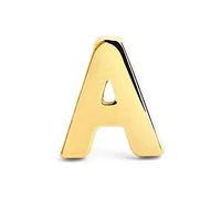 SINGULARU - Boucle d'oreille unique Letter. Initiale en argent sterling 925 avec finition plaqué or 18 Kt. Fermeture à vis. Bijoux pour femme. Lettre L