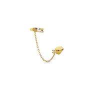 SINGULARU - Boucle d'oreille Unique Zoe. Argent Sterling 925 avec Plaqué Or 18Kt. Fermoir tige et poussette. Bijoux pour Femme