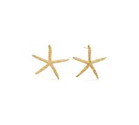SINGULARU - Boucles d'Oreille Maxi Starfish. Acier avec Plaqué or 18 carats. Bijoux pour Femme.