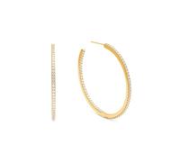 SINGULARU - Boucles d'Oreille Scarlett L. Laiton avec Plaqué or 18 carats et Zirconee. Bijoux pour Femme.