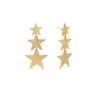 SINGULARU - Boucles d'Oreille Shinning Stars. Acier avec Plaqué or 18 carats. Bijoux pour Femme.