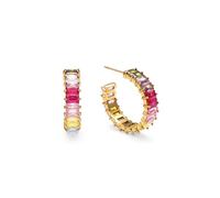 SINGULARU - Boucles d'Oreille Sia Berries. Acier avec Plaqué or 18 carats et Zirconee cubique. Bijoux pour Femme.