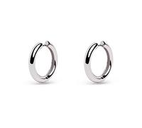 SINGULARU - Boucles d'oreilles Anneaux Carmen M. Laiton avec Finition Plaqué Rhodium. Légers et Combinables avec Fermoir Click/Congo. Bijoux pour Femme