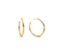 SINGULARU - Boucles d'oreilles Aro Bamboo. Laiton Léger avec Finition Plaqué Or 18Kt. Fermoir Poussette. Bijoux pour Femme