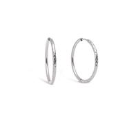 SINGULARU - Boucles d'oreilles Créoles River L. Acier avec style bohème et forme organique maxi. Bijoux pour femme