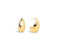 SINGULARU - Boucles d'oreilles Gota. Légères en Acier Inoxydable avec Plaqué Or 18Kt. Fermoir Poussette. Bijoux pour Femme
