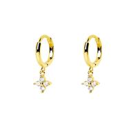 SINGULARU - Boucles d'oreilles Hindi. Argent Sterling 925 avec Plaqué Or 18Kt. Fermoir Congo. Bijoux pour Femme
