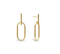 SINGULARU - Boucles d'oreilles Renata. Laiton avec Plaqué Or 18Kt. Fermoir Silicone. Bijoux pour Femme