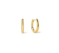 SINGULARU - Boucles d'oreilles Samba. Acier avec Plaqué Or 18Kt. Style Minimaliste avec Fermoir Click/Congo. Bijoux pour Femme