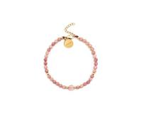 SINGULARU - Bracelet Amulet. Acier avec Plaqué Or 18 Kt et Pierre Naturelle. Bijoux pour Femme.