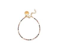 SINGULARU - Bracelet Colors. Acier avec finition plaquée or 18 Kt. Longueur de 16 + 3 cm avec détails en pierres colorées. Bijoux pour femme.