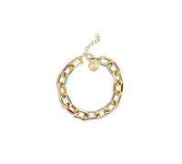 SINGULARU - Bracelet Link Rainbow Enamel. Acier avec Plaqué or 18 carats et Émail. Bijoux pour Femme.