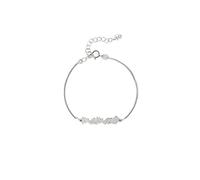 SINGULARU - Bracelet Mamá Heart Plata. Argent sterling 925 avec plaqué rhodium. Taille unique. Longueur de la chaîne : 17,5 cm. Bijoux pour femme