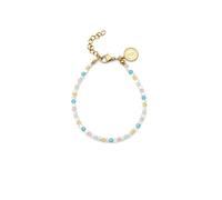 SINGULARU - Bracelet Nacary. Acier avec Plaqué or 18 carats et Nacre, Pierre Naturelle. Bijoux pour Femme.