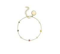 SINGULARU - Bracelet Orbit Multicolor. Laiton avec plaqué or 18Kt. Bijoux pour femme