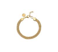 SINGULARU - Bracelet Tape. Acier avec finition plaquée or 18 Kt. Style élégant en maille. Longueur de 19 cm. Bijoux pour femme.