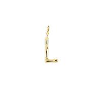 SINGULARU - Charm Letter XL Gold - Anhänger Initial aus Messing mit 18kt Vergoldung - Anhänger Buchstabe A - Z - Charm Kombinierbar mit Halskette - Damenschmuck - Buchstabe L