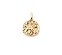 SINGULARU - Charm Organic Colors Zodiaque. Pendentif en laiton avec finition plaqué or 18 kt. Combinable avec collier. Bijoux pour femme. Taureau