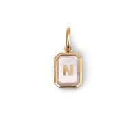 SINGULARU Charm Personnalisé Letter Nacre Plaqué Or Bijoux pour femmes