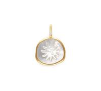 SINGULARU - Charm Sunna Nacre. Laiton avec Plaqué or 18 carats et Nacre. Bijoux pour Femme.