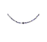 SINGULARU - Collier Amulet Cyanite. Acier avec Plaqué or 18 carats et Pierre naturelle. Bijoux pour Femme.