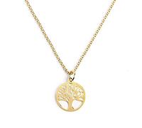 SINGULARU - Collier Arbre de Vie. Pendentif en argent 925 avec finition plaqué or 18 kt ou Rhodium. Chaîne taille unique. Bijoux pour femme